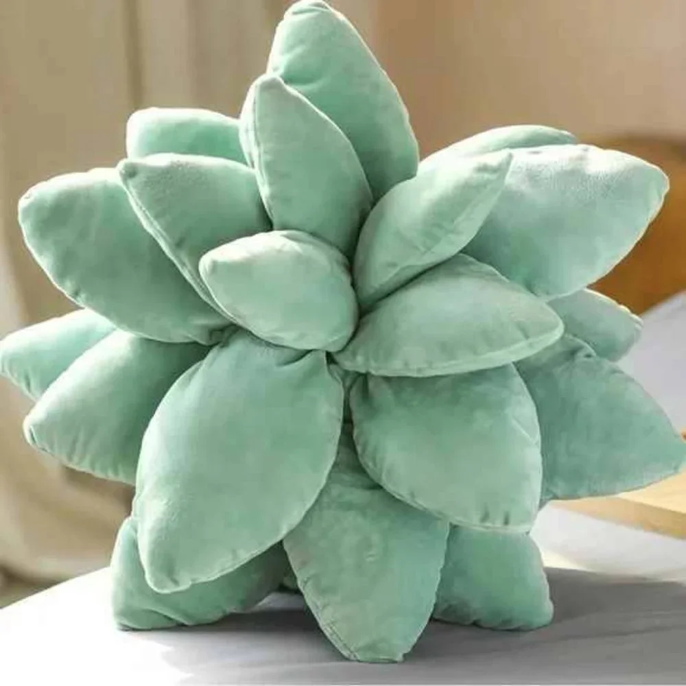 Sage Green Succulent Plant Pillow